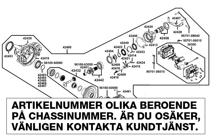 Främre diff i delar 1